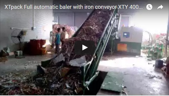 Full Automatic Baler With Iron Conveyor XTY 400W7280 With Conveyor