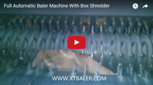 Full Automatic Baler Machine With Box Shredder