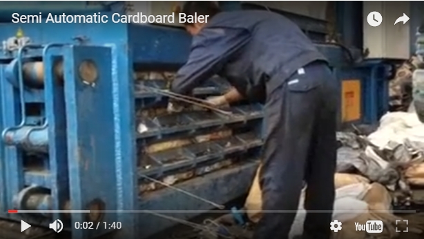 Semi Automatic Cardboard Baler