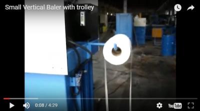 Small Vertical Baler with Trolley