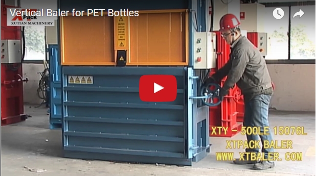 Vertical Baler for PET Bottles