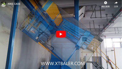 Full Automatic Baler with Carton Box Shredder In Nike Logistic Center