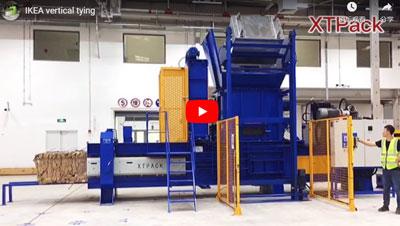 XTPACK Automatic Cardboard/Paper/Plastic Baler Machine at IKEA site