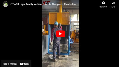 XTPACK High Quality Vertical Baler to Compress Plastic Fim