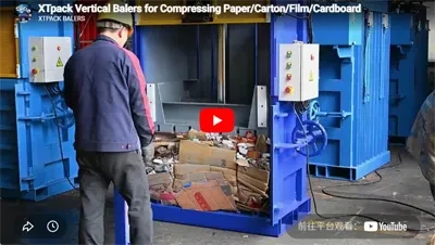 XTpack Vertical Balers for Compressing Paper/Carton/Film/Cardboard