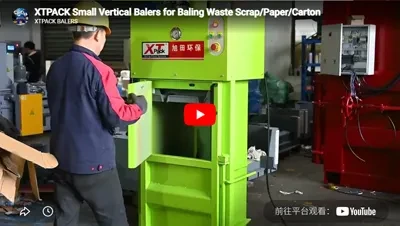 XTPACK Small Vertical Balers for Baling Waste Scrap/Paper/Carton